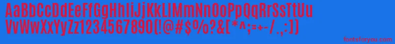 AntonioBold Font – Red Fonts on Blue Background