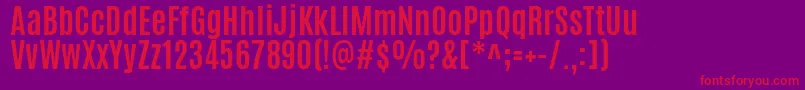 AntonioBold Font – Red Fonts on Purple Background