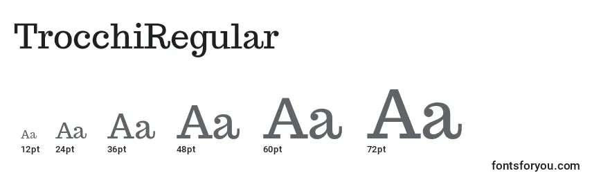 sizes of trocchiregular font, trocchiregular sizes