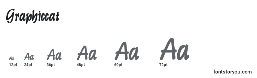 sizes of graphiccat font, graphiccat sizes