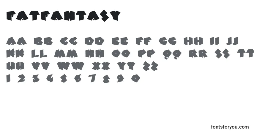 characters of fatfantasy font, letter of fatfantasy font, alphabet of  fatfantasy font