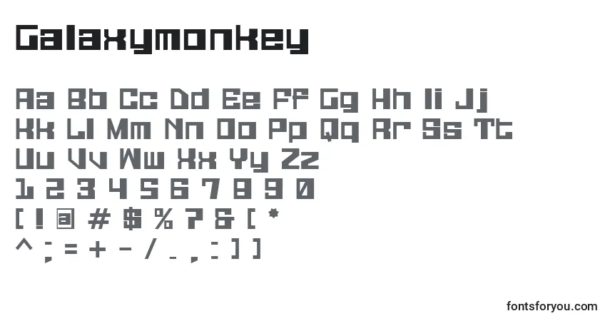 characters of galaxymonkey font, letter of galaxymonkey font, alphabet of  galaxymonkey font