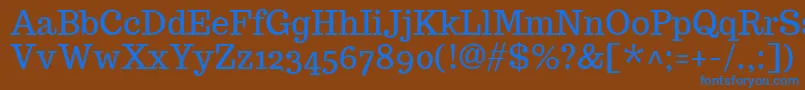 Шрифт TrocchiRegular – синие шрифты на коричневом фоне