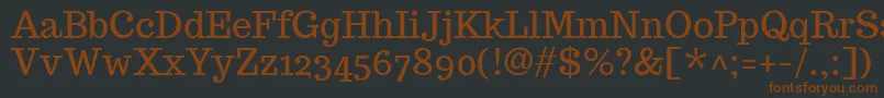 Шрифт TrocchiRegular – коричневые шрифты на чёрном фоне