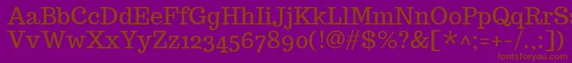 TrocchiRegular Font – Brown Fonts on Purple Background