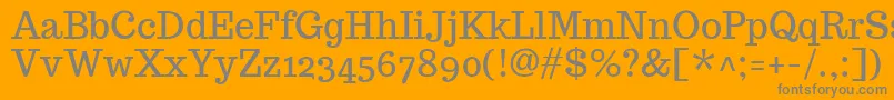 フォントTrocchiRegular – オレンジの背景に灰色の文字