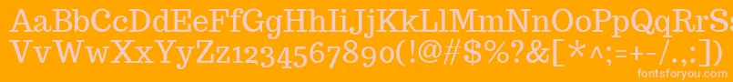 Шрифт TrocchiRegular – розовые шрифты на оранжевом фоне
