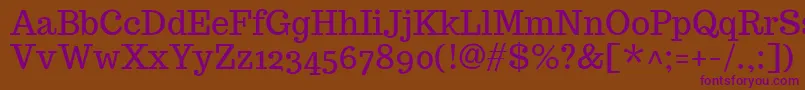 TrocchiRegular Font – Purple Fonts on Brown Background