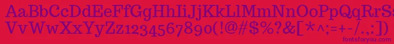 TrocchiRegular Font – Purple Fonts on Red Background