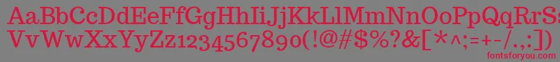 TrocchiRegular Font – Red Fonts on Gray Background