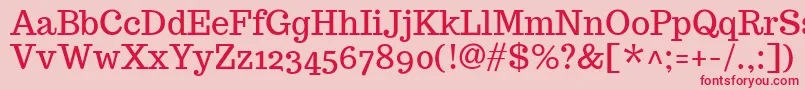 TrocchiRegular-Schriftart – Rote Schriften auf rosa Hintergrund