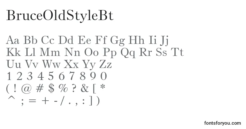 A fonte BruceOldStyleBt – alfabeto, números, caracteres especiais