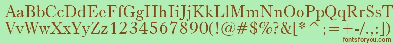 BruceOldStyleBt Font – Brown Fonts on Green Background