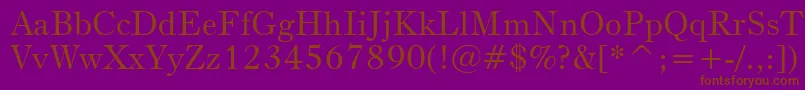 BruceOldStyleBt Font – Brown Fonts on Purple Background