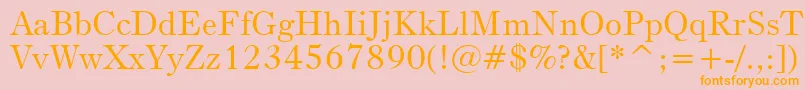 BruceOldStyleBt Font – Orange Fonts on Pink Background