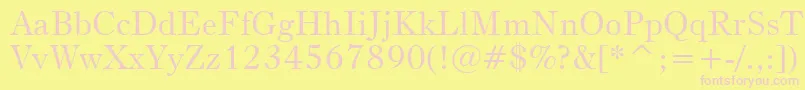 BruceOldStyleBt Font – Pink Fonts on Yellow Background