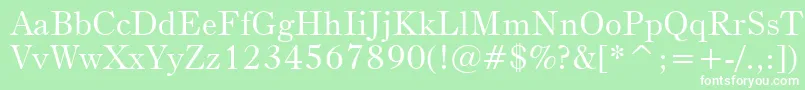 BruceOldStyleBt Font – White Fonts on Green Background