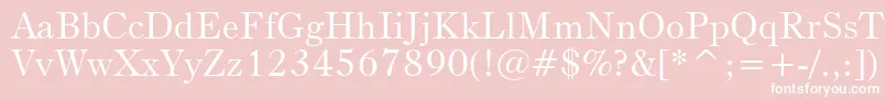 BruceOldStyleBt Font – White Fonts on Pink Background