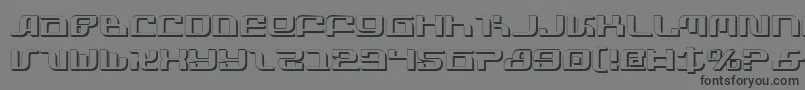 フォントInfinityFormulaShadow – 黒い文字の灰色の背景