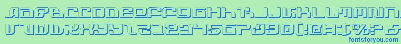 InfinityFormulaShadow-Schriftart – Blaue Schriften auf grünem Hintergrund