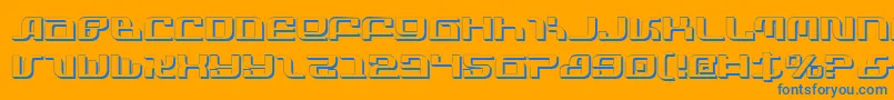 InfinityFormulaShadow Font – Blue Fonts on Orange Background
