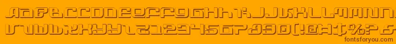 InfinityFormulaShadow-Schriftart – Braune Schriften auf orangefarbenem Hintergrund