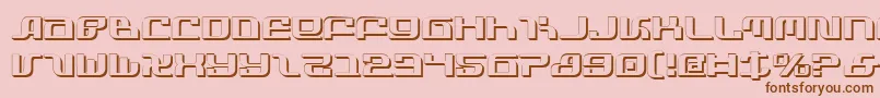 フォントInfinityFormulaShadow – ピンクの背景に茶色のフォント