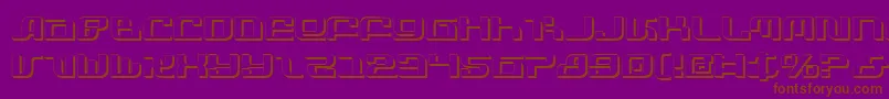 InfinityFormulaShadow-fontti – ruskeat fontit violetilla taustalla
