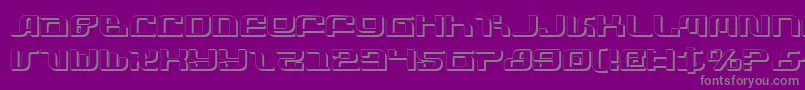 Fonte InfinityFormulaShadow – fontes cinzas em um fundo violeta