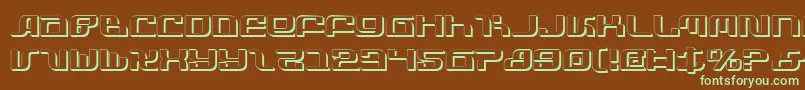 InfinityFormulaShadow Font – Green Fonts on Brown Background