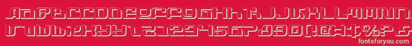 InfinityFormulaShadow Font – Green Fonts on Red Background