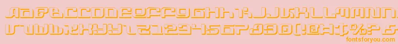 Police InfinityFormulaShadow – polices orange sur fond rose