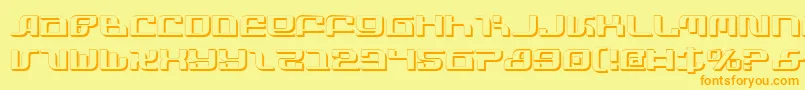 Fonte InfinityFormulaShadow – fontes laranjas em um fundo amarelo