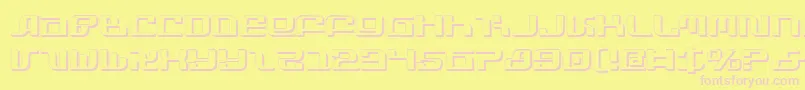 Czcionka InfinityFormulaShadow – różowe czcionki na żółtym tle