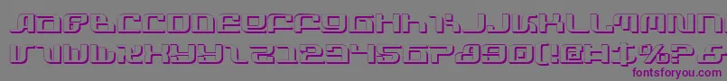 フォントInfinityFormulaShadow – 紫色のフォント、灰色の背景