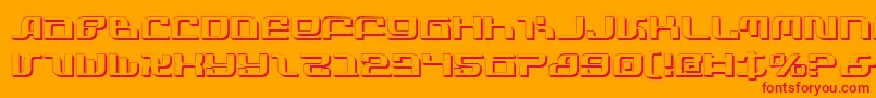 フォントInfinityFormulaShadow – オレンジの背景に赤い文字