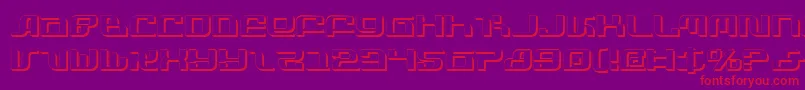 InfinityFormulaShadow Font – Red Fonts on Purple Background