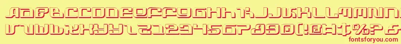 InfinityFormulaShadow Font – Red Fonts on Yellow Background