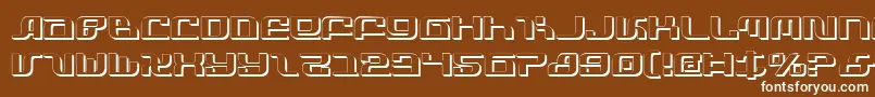 Шрифт InfinityFormulaShadow – белые шрифты на коричневом фоне