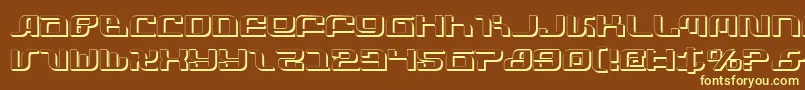 InfinityFormulaShadow Font – Yellow Fonts on Brown Background