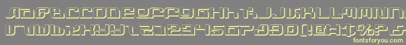 InfinityFormulaShadow Font – Yellow Fonts on Gray Background