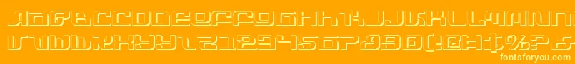 InfinityFormulaShadow Font – Yellow Fonts on Orange Background
