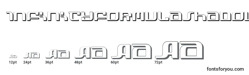 Размеры шрифта InfinityFormulaShadow