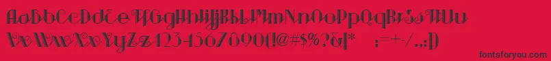 Sarspaparillanf Font – Black Fonts on Red Background