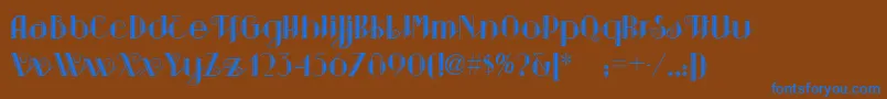 Sarspaparillanf Font – Blue Fonts on Brown Background