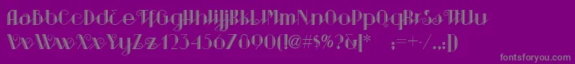 Sarspaparillanf Font – Gray Fonts on Purple Background
