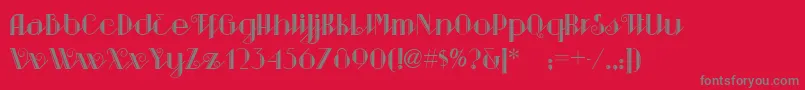 Sarspaparillanf Font – Gray Fonts on Red Background