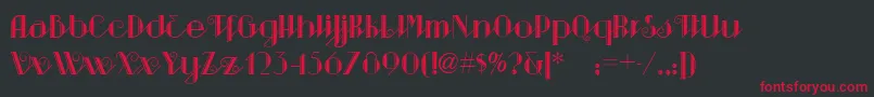 Sarspaparillanf Font – Red Fonts on Black Background
