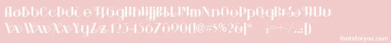 Sarspaparillanf Font – White Fonts on Pink Background