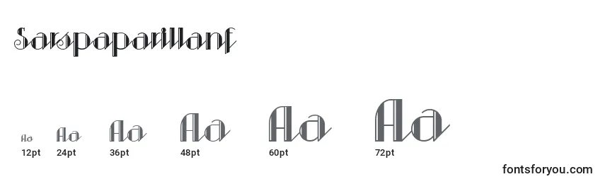 Sarspaparillanf Font Sizes